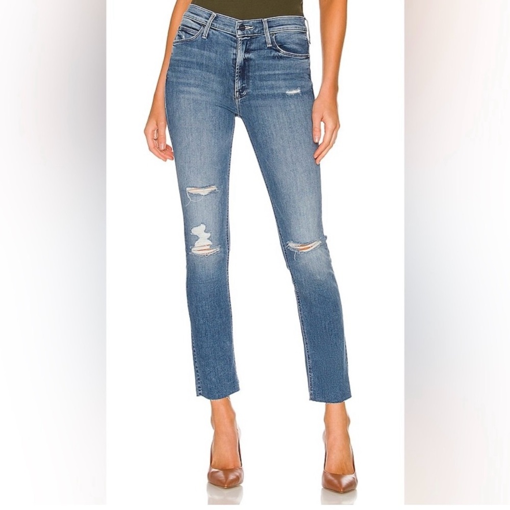 MOTHER The Mid Rise Dazzler Ankle Fray Weekend Warrior